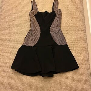 Ipekyol Black and Gold Embellished accent Mini Dress Sleeveless Dress size 8